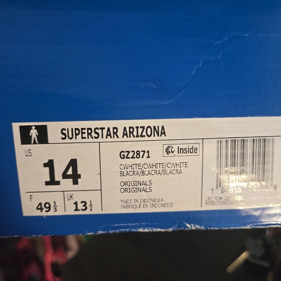 Adidas Superstar Arizona GZ2871 Turquoise Floral Shell Toe Sneakers Size 14 New - Picture 9 of 9